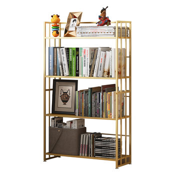 Wrought iron living room multi-layer metal library shelf
