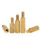 M2 copper column knurled round security Yin and Yang column