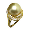Seawater South Sea gold beads strong light round ring 10-13