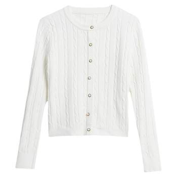 Women's short sweater autumn and winter slim knitted sweater bottoming shirt