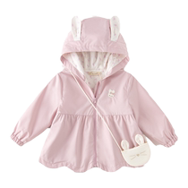 David Bella vêtements pour enfants veste pour filles printemps nouveau coupe-vent pour enfants femme bébé style haut à capuche