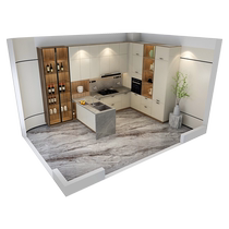 Quanyou Whole House Customized Furniture Integral Cabinets Customized Simple Home Integrated Combination Kitchen Cabinets Kitchen Decoration