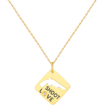 Lukfook Jewelry SHOOT LOVE 18K gold pendant diamond necklace womens gold set chain pricing cMDSKN0034Y