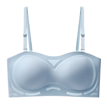 Strapless bra for women with big breasts small breasts beautiful back anti-sagging breast reduction summer thin bra