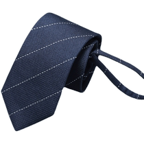 Goldlion mens Italian imported silk striped knot-free zipper lazy casual tie