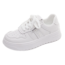 Pull back womens shoes white shoes for women 2024 new autumn popular big-toe shoes white thick-soled sneakers for women trendy autumn