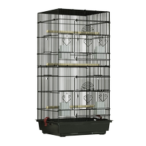 Weibi birdcage parrot cage extra large cage tiger skin black phoenix peony embroidered eyes large villa metal ornamental cage