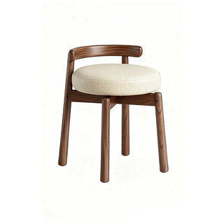 Sanmeng drehbarer make-up-stuhl aus massivem holz, mädchenschlafzimmer, heim-make-up-hocker, moderner, minimalistischer schminktisch-hocker, runder hocker