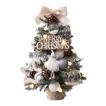Christmas tree Christmas decorations home mini small desktop with lights diy layout ins ornaments 2024 new style