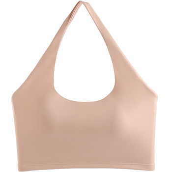 Women's shockproof anti-sagging halterneck sports bra for beautiful back