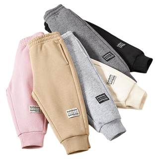 巴拉巴拉童装儿童加绒裤子男童女童2025冬装新款亲子休闲保暖长裤