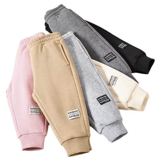 Детские бархатные брюки Balabala, универсальные зимние для родителей и детей.