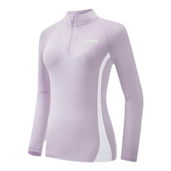 Camel plus velvet long-sleeved stand-up collar t-shirt for women