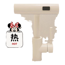 Creative cartoon switch sign waterproof reminder sticker home bathroom kitchen hotel faucet hot and cold water logo sticker