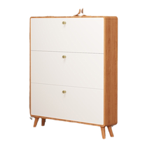 Sanmeng solid wood ultra-thin shoe cabinet home doorway indoor entry small narrow door entrance hall cabinet corridor outside bucket shoe rack