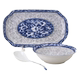 Fish plate for household use 2025 new blue and white porcelain plate with high-end feel rectangular fish roe plate grilled fish steamed fish ceramic plate