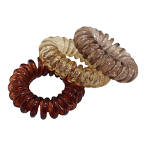 Korean new style coffee series transparent thin phone cord hair tie hair rope rubber band simple hair rope hair accessories for women