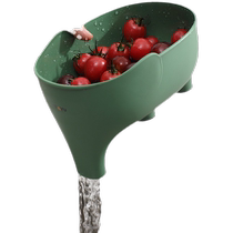Elephant drain basket multi-purpose kitchen storage drain basket household vegetable washing fruit and vegetable basket plastic drain basket