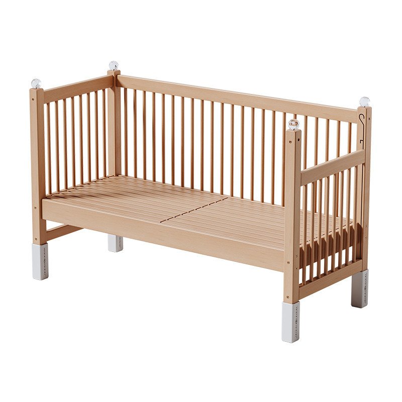 Beech wood spliced bed for children solid wood crib