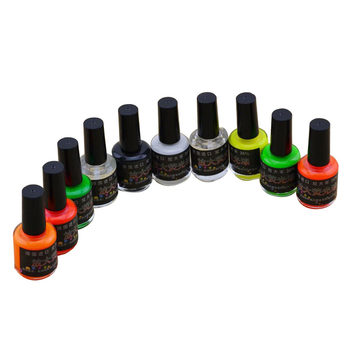 Magnifying fluorescent paint