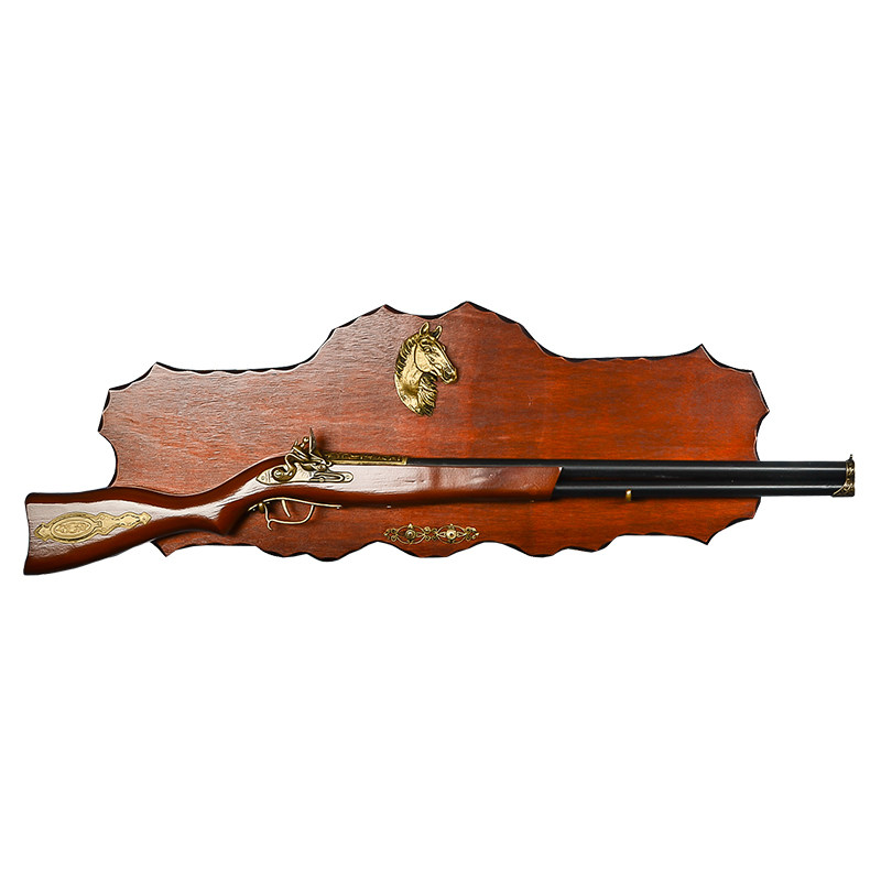 Aluminum alloy barrel, solid wood decoration, trigger can be pulled