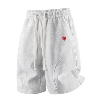 Charles heart ສີແຂງ patchwork ສັ້ນ versatile ສໍາລັບແມ່ຍິງ