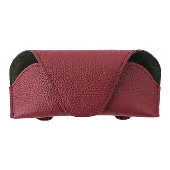 Car glasses clip leather sun visor