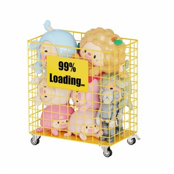 Doll storage bucket can be customized cartoon internet celebrity storage car