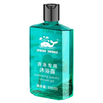 Swimming-specific ammonia removal shampoo and shower gel
