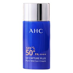 AHC sunscreen for women's facial isolation waterproof and refreshing small blue bottle for men's military training official authentic flagship store