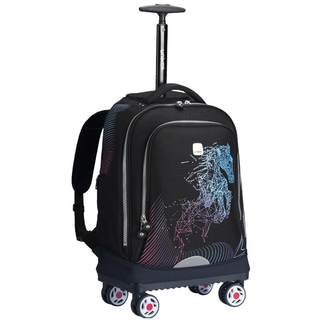 uniker universal wheel trolley schoolbag can be carried on the back