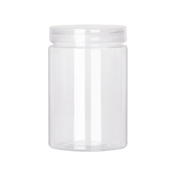 Transparent lid pet sealed jar plastic bottle food grade