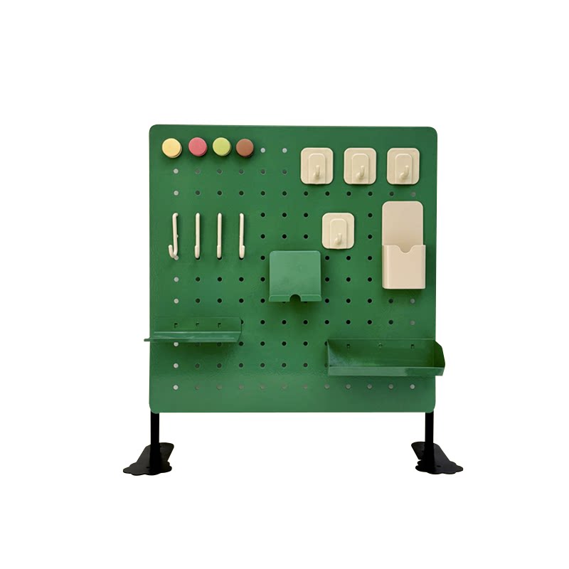 Desktop hole plate shelf without hole punching