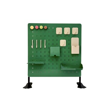 Desktop hole plate shelf without hole punching