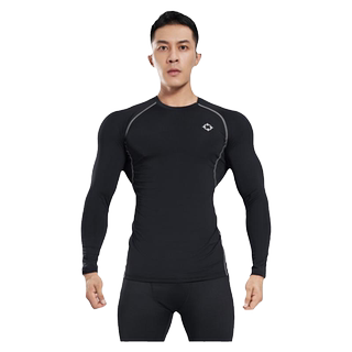 准者紧身衣长袖男秋季篮球跑步训练健身套装运动高弹速干压缩上衣