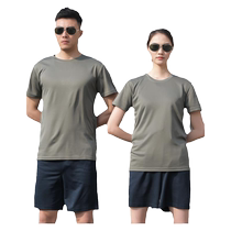 New Outdoor Fitness Training Suit Mens Summer Short Sleeve Military Training Suit Breathable Tactical T-shirt Fitness Shorts