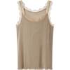 Manifen summer women's Tencel sexy lace can be worn outside with suspenders and inside with 3A antibacterial beauty back base vest