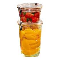 Carrot canned sealed jar pickles kimchi storage snack jar food grade glass moisture-proof kitchen storage jar