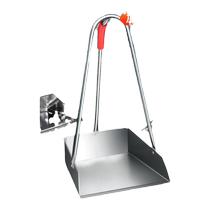 Stainless steel dustpan single dustpan household dustpan thickened stamp large dustpan sweeping dust bucket iron garbage shovel
