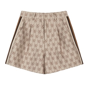 Neelly nali shopping mall new full print shorts women's versatile wide legs slim casual pants