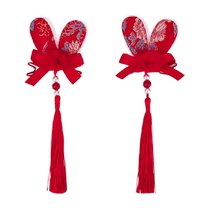 Balabala girls hair accessories New Year Chinese style hairpin accessories cute and sweet New Year greeting clips versatile Hanfu festive