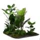 Simulated green plant landscaping combination balcony view layout room
