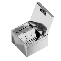 Boardvans ultra-thin floor socket invisible flat marble embedded bottom box socket hidden five-hole floor socket