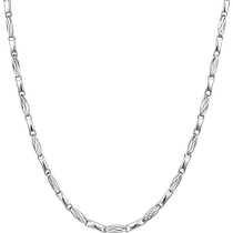 Lukfook Jewelry Yuanbao Car Flower Plain Chain Platinum Necklace Pt950 Mens Platinum Necklace Priced G07TBPN0029