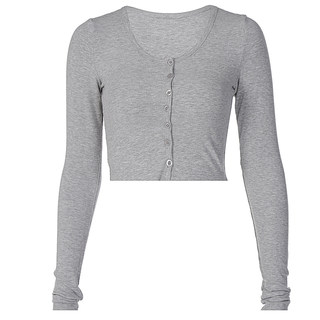 European and American style slimming long-sleeved T-shirt for women