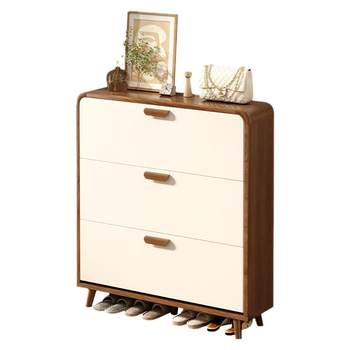 Shoe cabinet against the wall ultra-thin household door flip-flop shoe rack