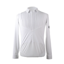 Gloria childrens dance clothing new mens Latin long-sleeved white shirt black pants summer competition regulations 5107