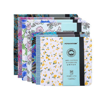 Zunjue Mini Watercolor Notebook Handmade Fabric Accordion Book 300g Sketch Watercolor Paper Blank Drawing Book Fine Texture Medium Coarse All-Cotton Art Student Special Pen and Colored Pencil Zunjue Portable Handheld Journal Drawing Book