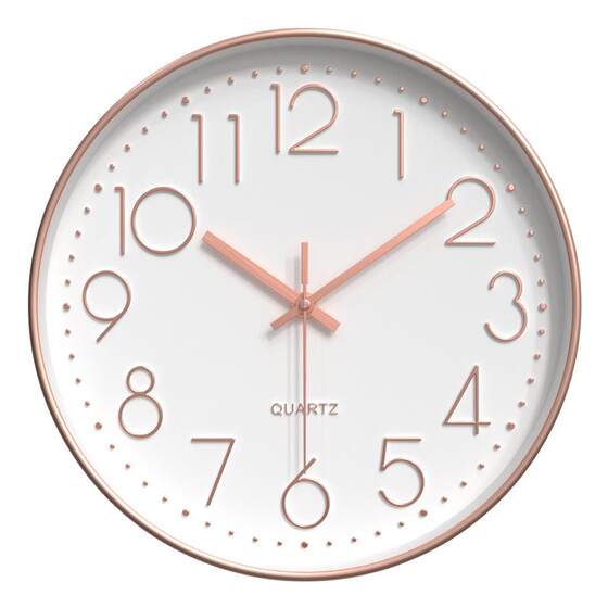 Clock living room wall clock simple modern clock wall hanging home fashion small fresh bedroom silent quartz clock hanging type