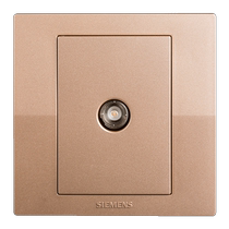 Siemens switch socket Yuedong single-hole TV plug champagne gold tv wired closed-circuit interface 86 panel home